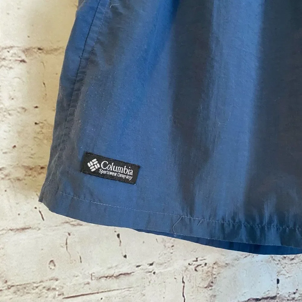 Columbia Men’s Swim Trunks Shorts Navy Blue Adjustable Waist Size Large